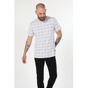 Tricou Cu Maneca Scurta De Barbati Alb Regular-Fit