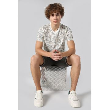 Tricou Cu Maneca Scurta De Barbati Alb Regular Fit 656588