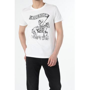 Tricou Cu Maneca Scurta De Barbati Alb Regular Fit CL1056450 8682240938507