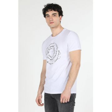 Tricou Cu Maneca Scurta De Barbati Alb Regular Fit8683197260475