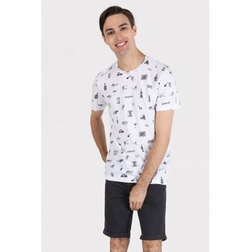 Tricou Cu Maneca Scurta De Barbati Alb Regular3