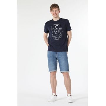 Tricou Cu Maneca Scurta De Barbati Albastru Marin Regular Fit 31205
