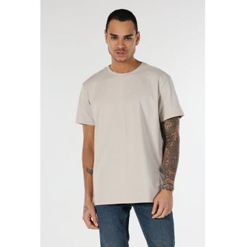 Tricou Cu Maneca Scurta De Barbati Bej Comfort Fit