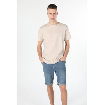 Tricou Cu Maneca Scurta De Barbati Bej Regular Fit Cl1058847 8683197267559