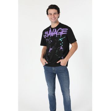 Tricou Cu Maneca Scurta De Barbati Negru 65496
