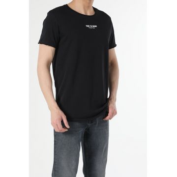Tricou Cu Maneca Scurta De Barbati Negru Long Fit Cl1053907 8682240936114