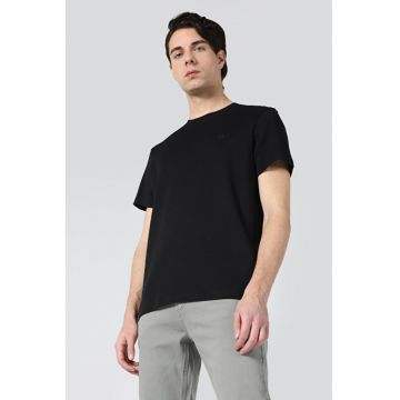 Tricou Cu Maneca Scurta De Barbati Negru Regular Fit.1