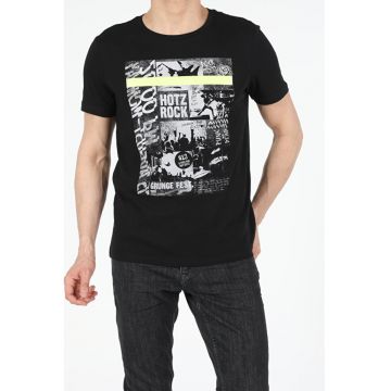 Tricou Cu Maneca Scurta De Barbati Negru Regular Fit CL1049934 8682240735564
