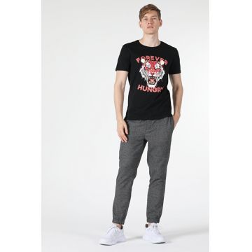 Tricou Cu Maneca Scurta De Barbati Negru Regular Fit Cl1054891 8682240848455