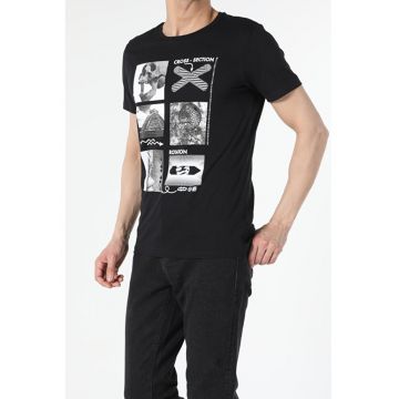 Tricou Cu Maneca Scurta De Barbati Negru Regular Fit CL1056465 8682240938927