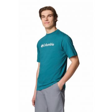 Tricou din bumbac cu decolteu la baza gatului CSC