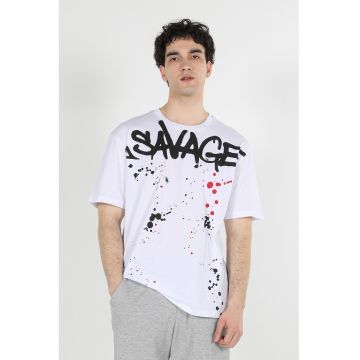 Tricou din bumbac cu imprimeu graffiti