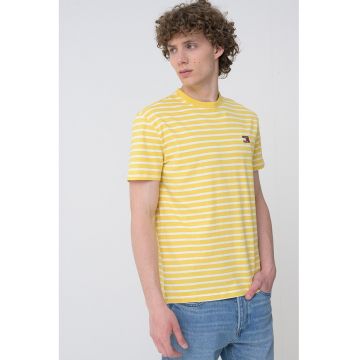 Tricou din bumbac cu model in dungi
