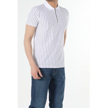 Tricou polo cu dungi