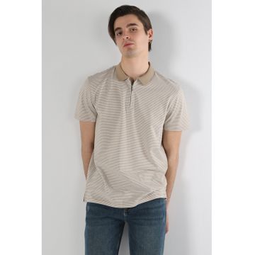 Tricou polo cu dungi