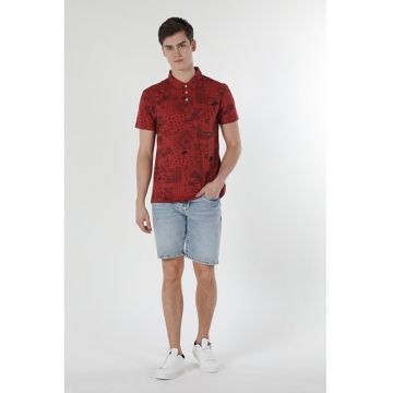 Tricou Polo Cu Maneca Scurta De Barbati Maro Regular Fit