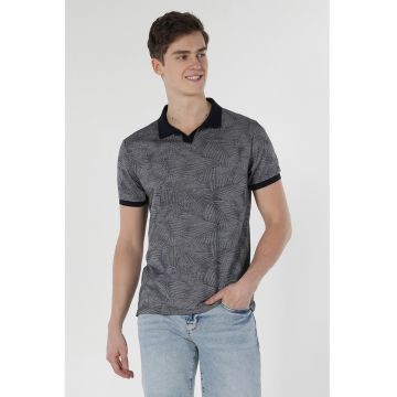 Tricou polo cu model tropical