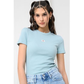 Tricou striat slim fit