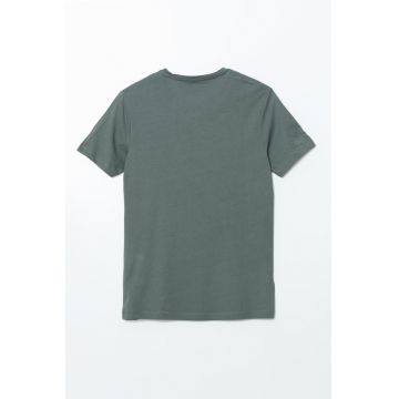 Tricou uni cu decolteu in V