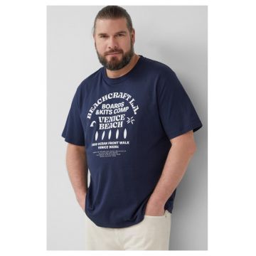 Big Sizes Tricou barbati big sizes din bumbac cu imprimeu text