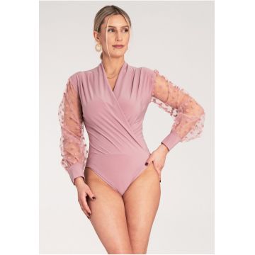 Body elegant dama -  Poliester/Elastan - Roz -