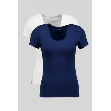 Set de tricouri cu decolteu rotund - 2 piese