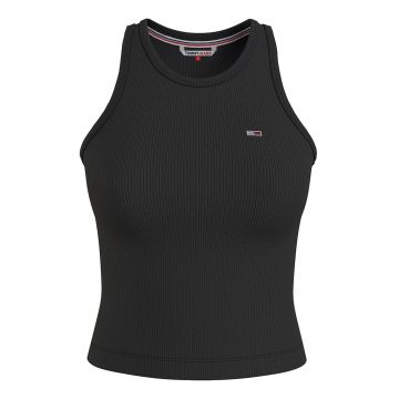 Top din amestec de bumbac organic cu aspect striat