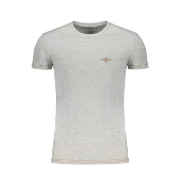 Tricou barbati -  95% bumbac - 5% elastan - Gri - SCOTI003J508