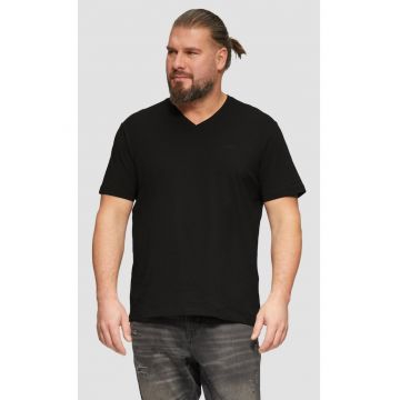 Tricou barbati big sizes cu decolteu in V - cu logo si croiala Regular fit -  Big Sizes