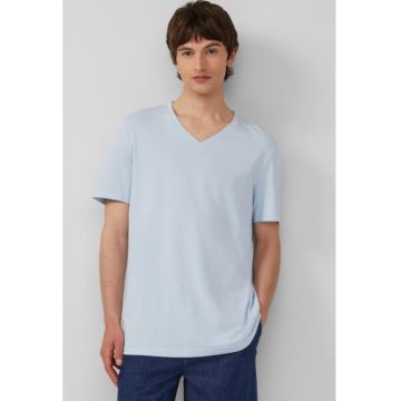 Tricou barbati cu decolteu in V - Regular fit - din bumbac