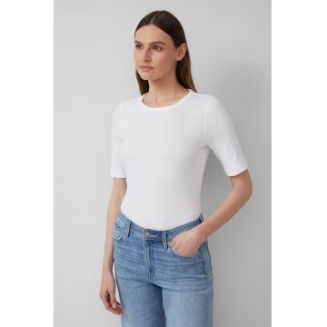Tricou cambrat cu model uni