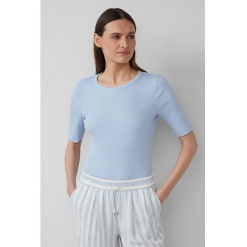 Tricou cambrat cu model uni
