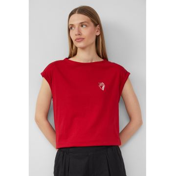 Tricou cu decolteu barcuta