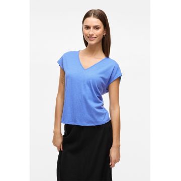 Tricou cu decolteu in V si decupaj pe spate