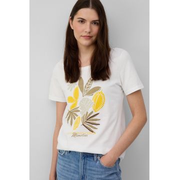 Tricou cu decolteu rotund si imprimeu grafic