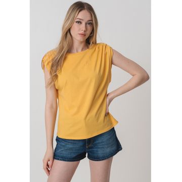 Tricou cu detalii plisate