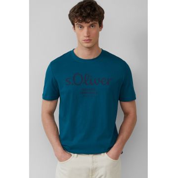Tricou cu imprimeu logo metalic