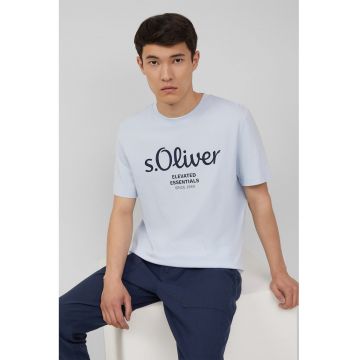Tricou cu imprimeu logo metalic
