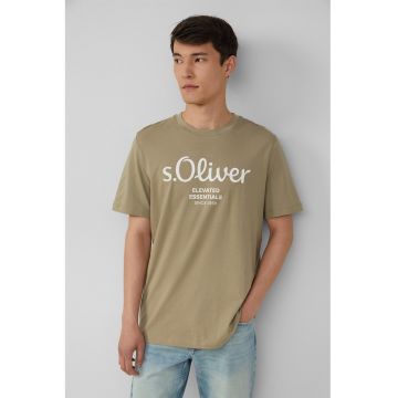 Tricou cu imprimeu logo metalic