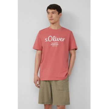 Tricou cu imprimeu logo metalic