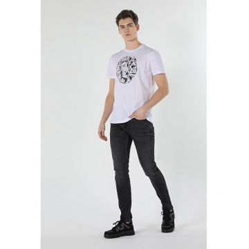 Tricou Cu Maneca Scurta. De Barbati Alb Regular Fit