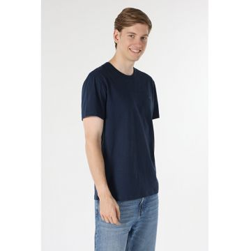 Tricou Cu Maneca Scurta De Barbati Albastru Marin Comfort Fit
