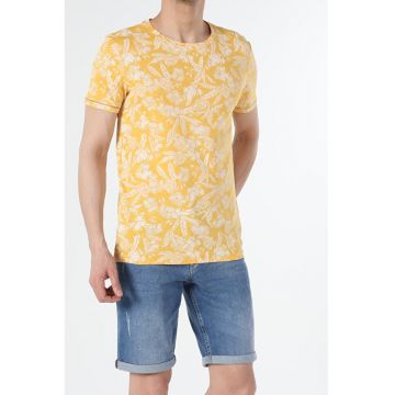 Tricou Cu Maneca Scurta De Barbati Maro Regular Fit Cl1053915 8682240739388