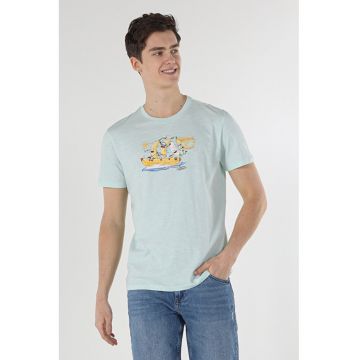 Tricou Cu Maneca Scurta De Barbati Verde Regular Fit banana