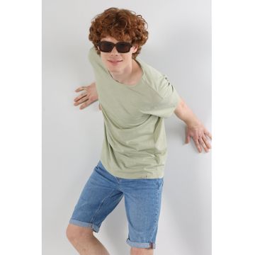 Tricou Cu Maneca Scurta De Barbati Verde Regular Fit11