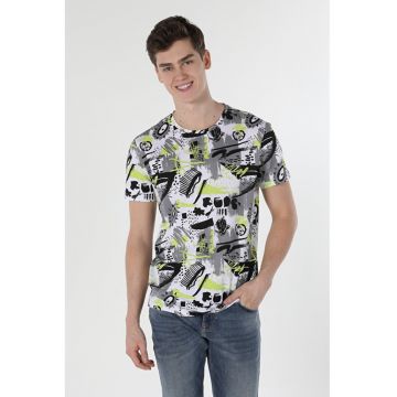 Tricou Cu Maneca Scurta De BarbatiMulticolor Regular Fit