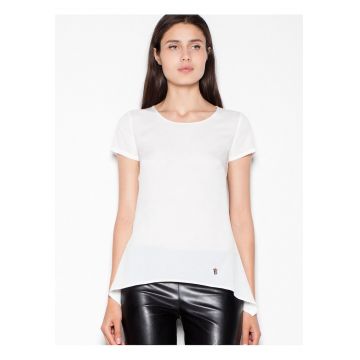 Tricou dama  bej - material usor - cu parti extinse