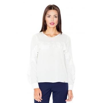 Tricou dama cu maneca lunga Lyorre M466 ecru