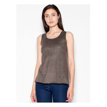 Tricou dama  lejer - decolteu semicircular - verde - piele intoarsa