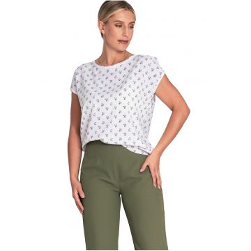 Tricou dama M1048 -  Poliester/Elastan - Alb -